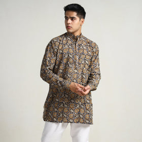 Buy Bagru Block Printing Cotton Men Short Kurta 12 Online at iTokri.com