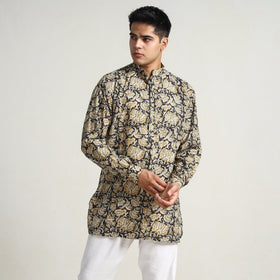 Buy Bagru Block Printed Cotton Men Short Kurta 13 Online at iTokri.com