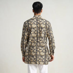 Buy Bagru Block Printed Cotton Men Short Kurta 13 Online at iTokri.com