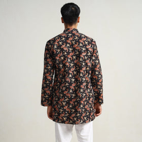  Bagru Block Printed Cotton Men Short Kurta 14 