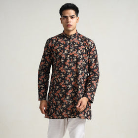  Bagru Block Printed Cotton Men Short Kurta 14 
