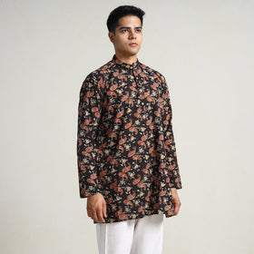  Bagru Block Printed Cotton Men Short Kurta 14 