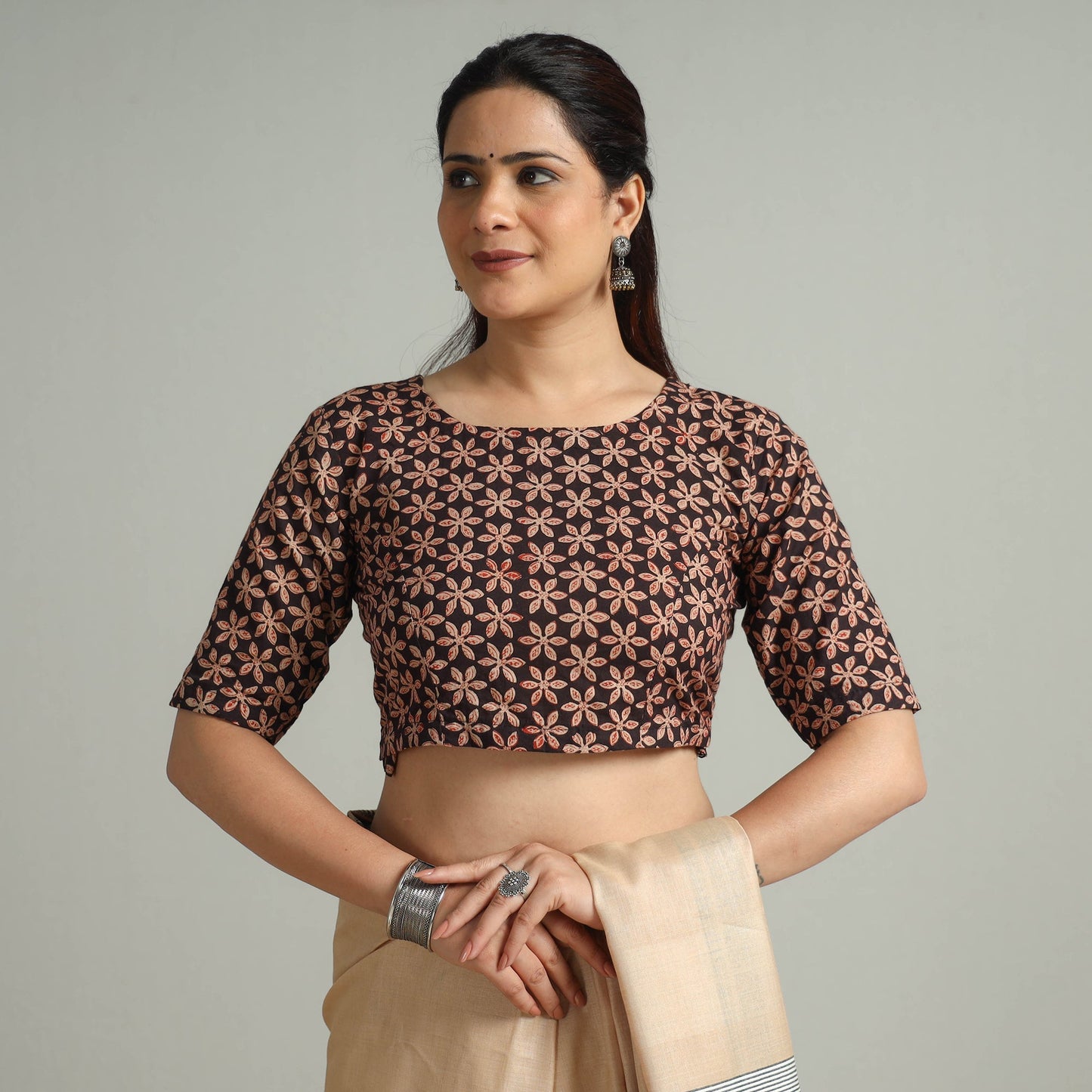 Buy Bagru Block Printed Cotton Stitched Blouse 11 