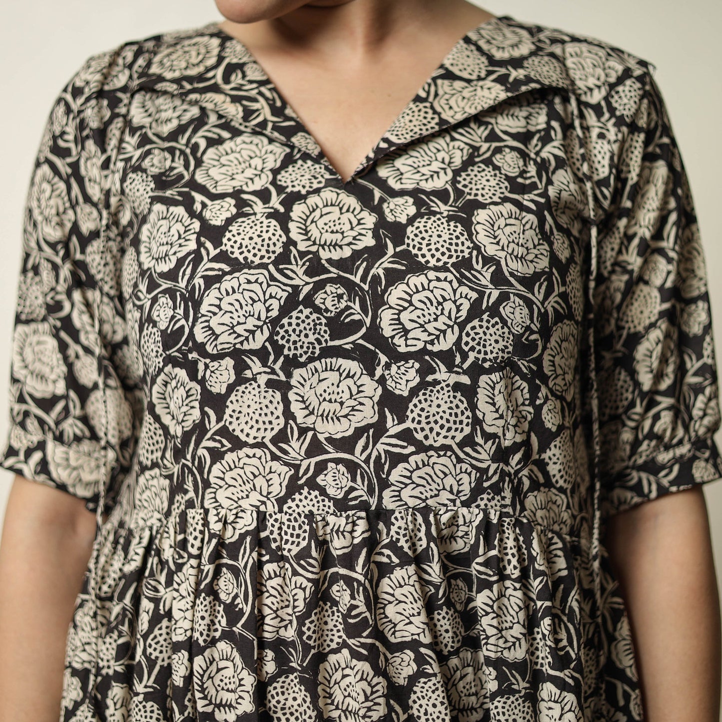 Buy Bagru Block Printed Cotton Tiered Dress 11 Online at iTokri.com