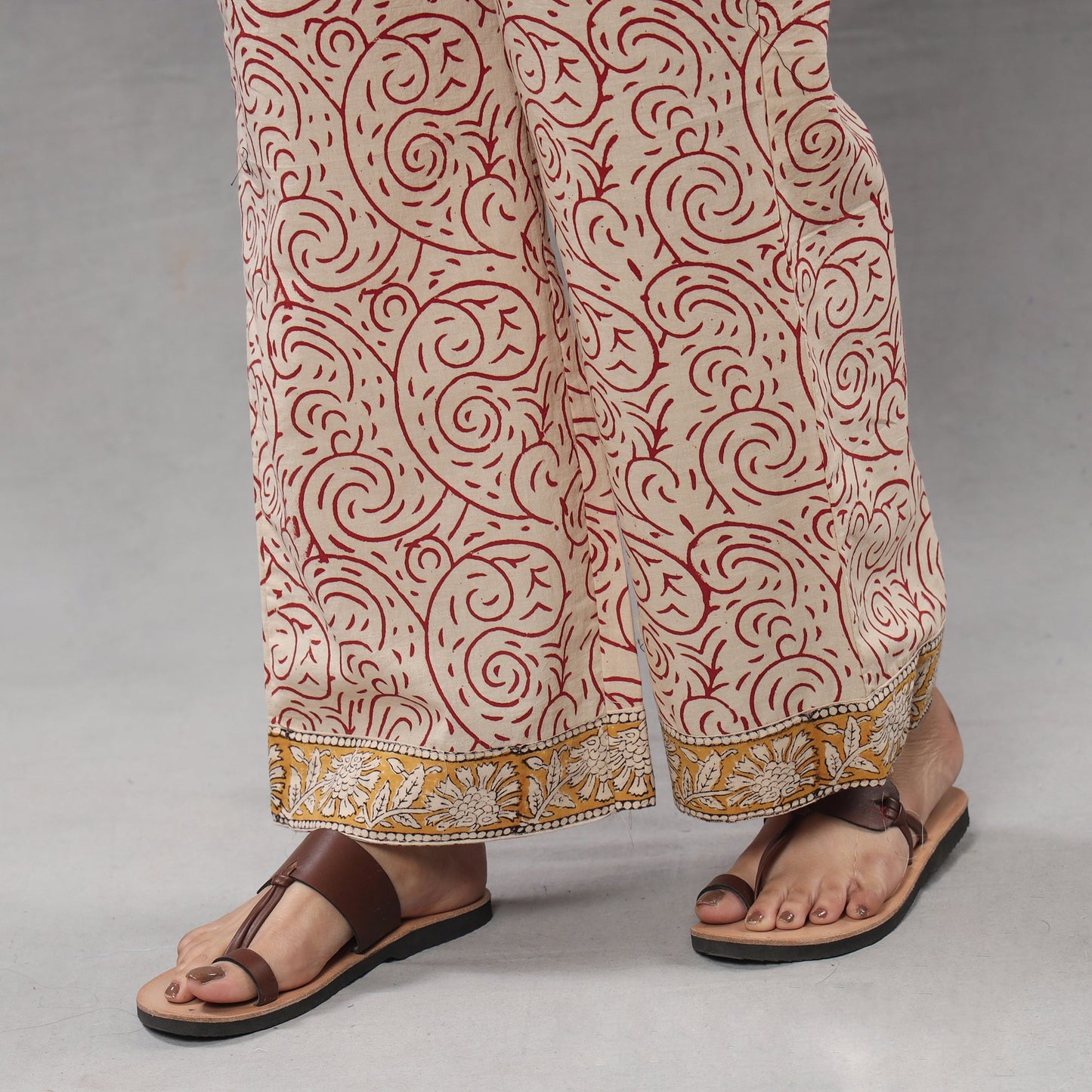 Black - bagru printing maheshwari silk kurta with palazzo &