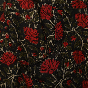 Black Bagru Block Print Cotton Apron with Pocket