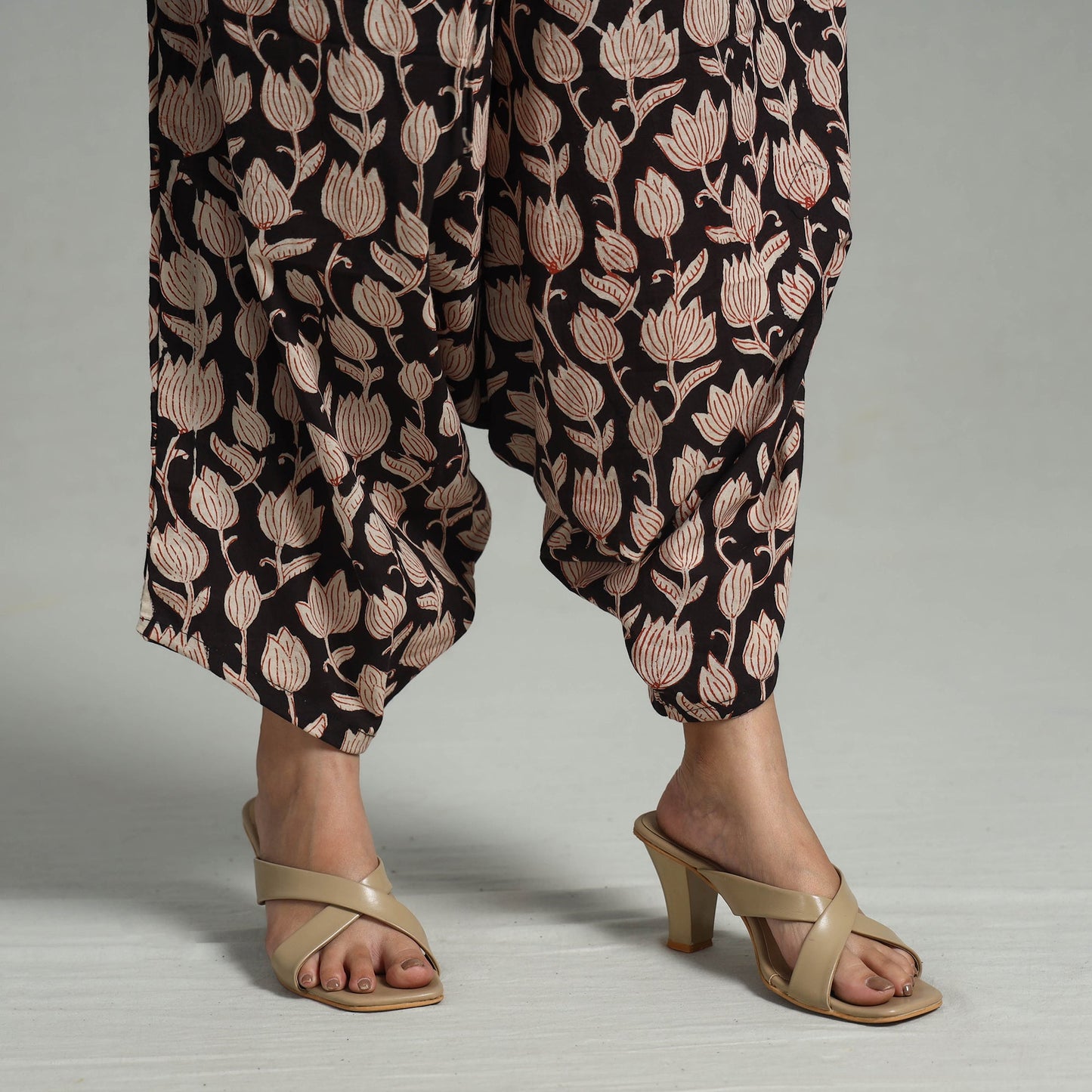  Bagru Block Print Cotton Elasticated Harem Pant