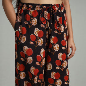 Black - bagru cotton elasticated harem pant 11 - handcrafted