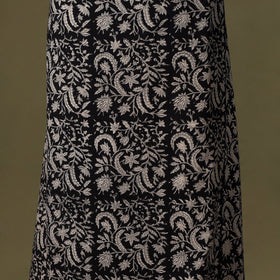 Black Bagru Print Cotton Unstitched Kurta Material