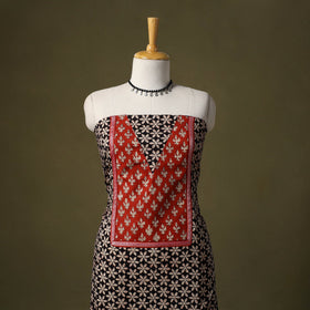 Black - bagru cotton unstitched kurta material (2.7m) 59