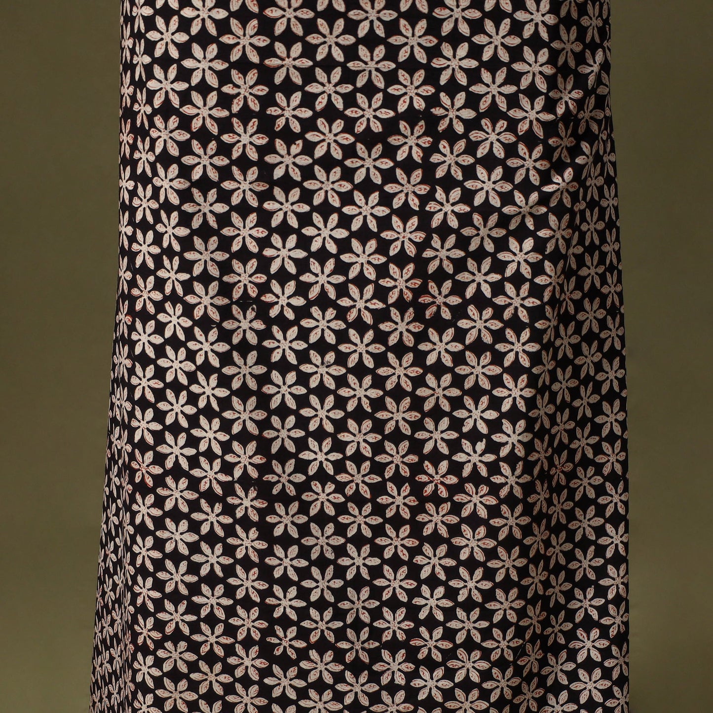 Black - bagru cotton unstitched kurta material (2.7m) 59