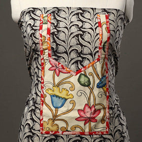Black - Bagru Print Cotton Kurta Material with Patchwork (3m) 01