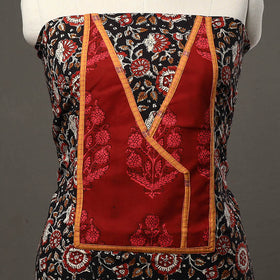 Black - bagru cotton unstitched kurta material