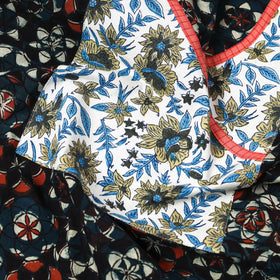 Black - bagru cotton unstitched kurta material