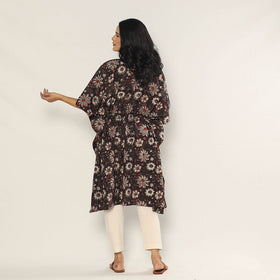 Buy Bagru Dabu Block Print Cotton Kaftan Dress