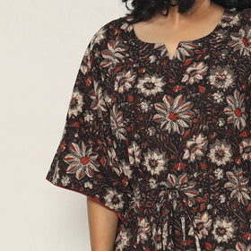 Buy Bagru Dabu Block Print Cotton Kaftan Dress