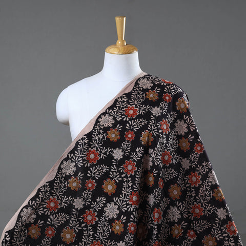 Buy Black Bagru Dabu Print Fabric in Cotton Online