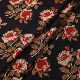  Black Bagru Dabu Print Fabric in Cotton 
