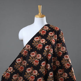  Black Bagru Dabu Print Fabric in Cotton 