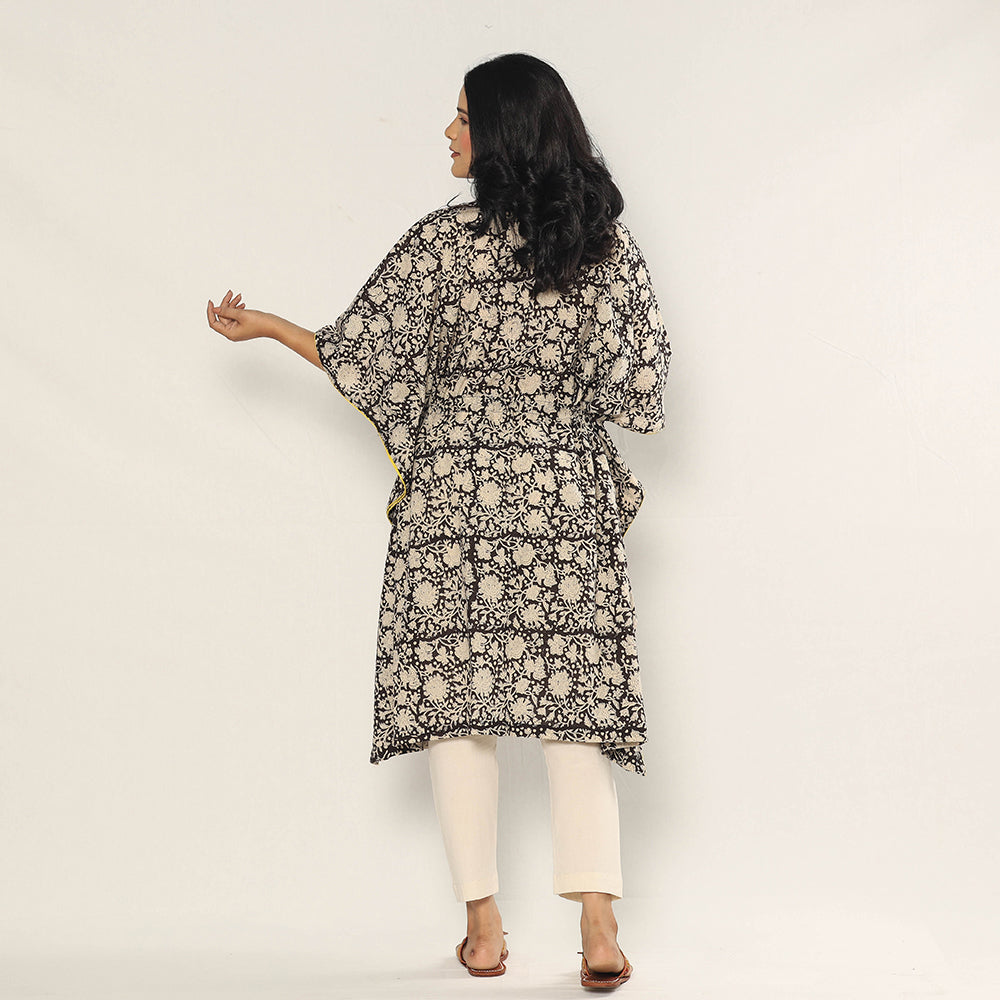 Buy Bagru Dabu Block Printing Cotton Kaftan Dress (Medium) Online l iTokri.com