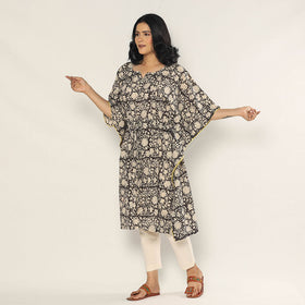 Buy Bagru Dabu Block Printing Cotton Kaftan Dress (Medium) Online l iTokri.com