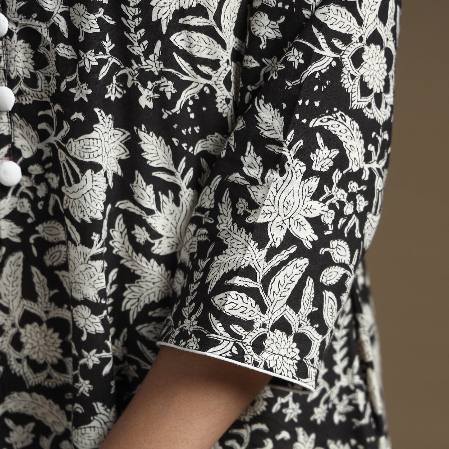 Buy Bagru Hand Block Printed Cotton A-Line Kurta Online at iTokri.com