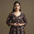  Bagru Hand Block Printed Cotton A-Line Kurta 