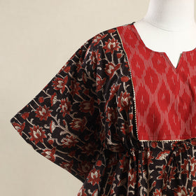 Buy Black Bagru Mosaic Fusion Cotton Kaftan