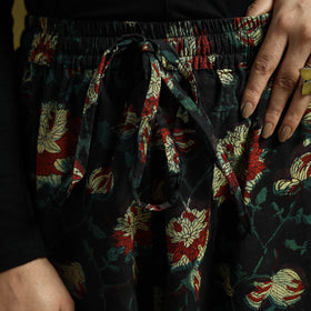 Black - bagru natural dyed cotton harem pant 14