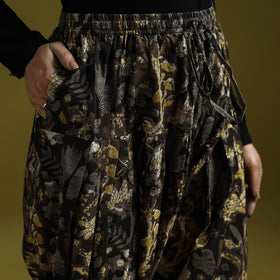 Black - bagru natural dyed cotton salwar 03 - handcrafted