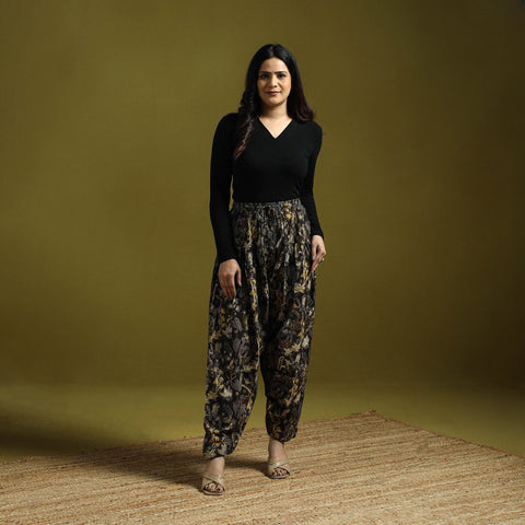 Black - bagru natural dyed cotton salwar 03 - handcrafted