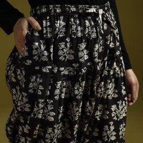 Black - bagru natural dyed cotton salwar 06 - handcrafted