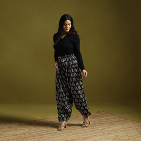 Black - bagru natural dyed cotton salwar 06 - handcrafted