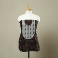 Buy Black Bagru Print Patchwork Cotton Kurta Material
