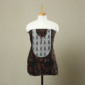 Buy Black Bagru Print Patchwork Cotton Kurta Material