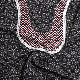 Buy Black Bagru Print Patchwork Cotton Kurta Material
