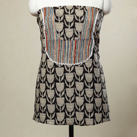  Black Bagru Print Patchwork Cotton Kurta Material