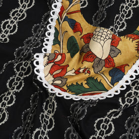Buy Black Bagru Print Patchwork Cotton Kurta Material