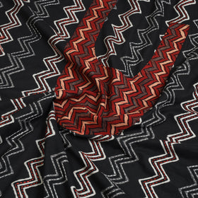 Buy Black Bagru Print Patchwork Cotton Kurta Material