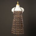 Black Bagru Block Print Cotton Apron with Pocket 