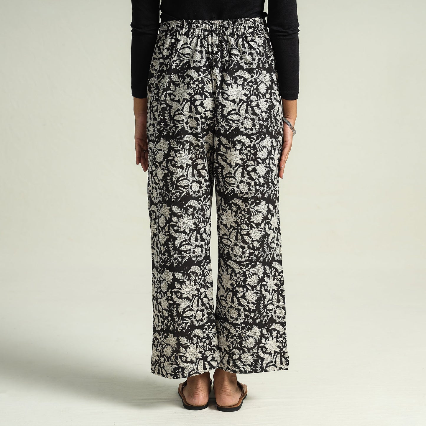 Buy Bagru Block Printed Cotton Elasticated Palazzo Online at iTokri.com