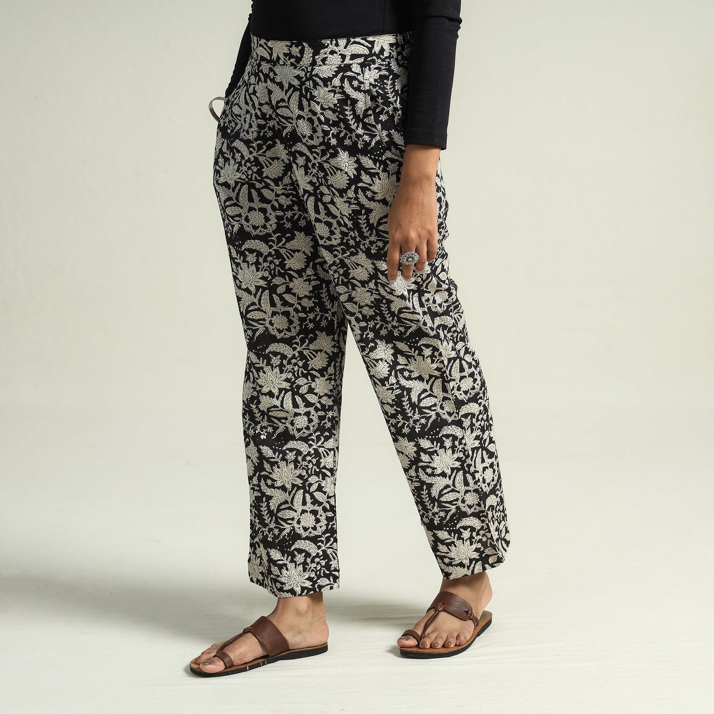 Buy Bagru Block Printed Cotton Elasticated Palazzo Online at iTokri.com