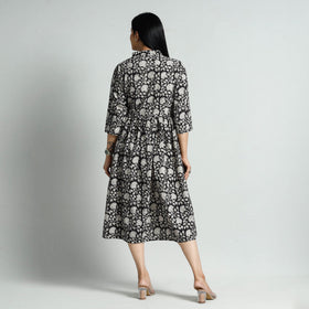 Bagru Block Printed Cotton Flare Dress Online at iTokri.com