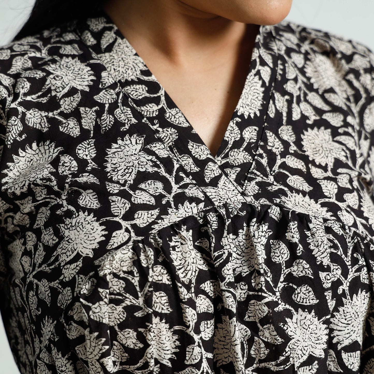  Bagru Block Printed Cotton Flare Dress Online at iTokri.com