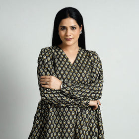  Bagru Block Printed Cotton Flare Dress Online at iTokri.com