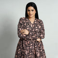  Bagru Block Printed Cotton Flare Dress 
