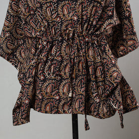  Bagru Block Printed Cotton Kaftan with Tie-Up Waist (Short) 