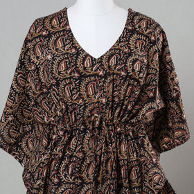  Bagru Block Printed Cotton Kaftan with Tie-Up Waist (Short) 