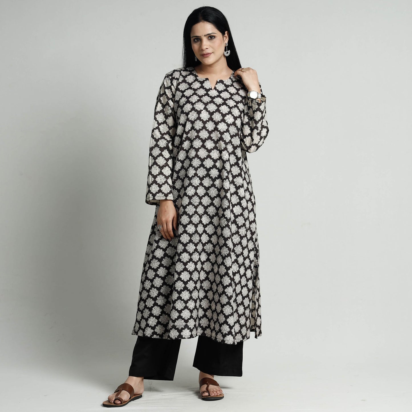 Bagru Block Print Kurta with Palazzo Set