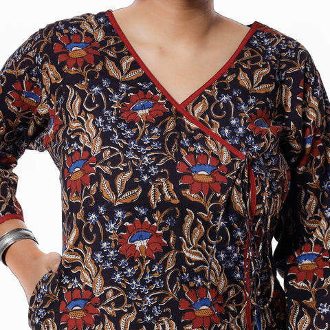 Buy Bagru Block Printed Cotton Long Kurta Online at iTokri.com